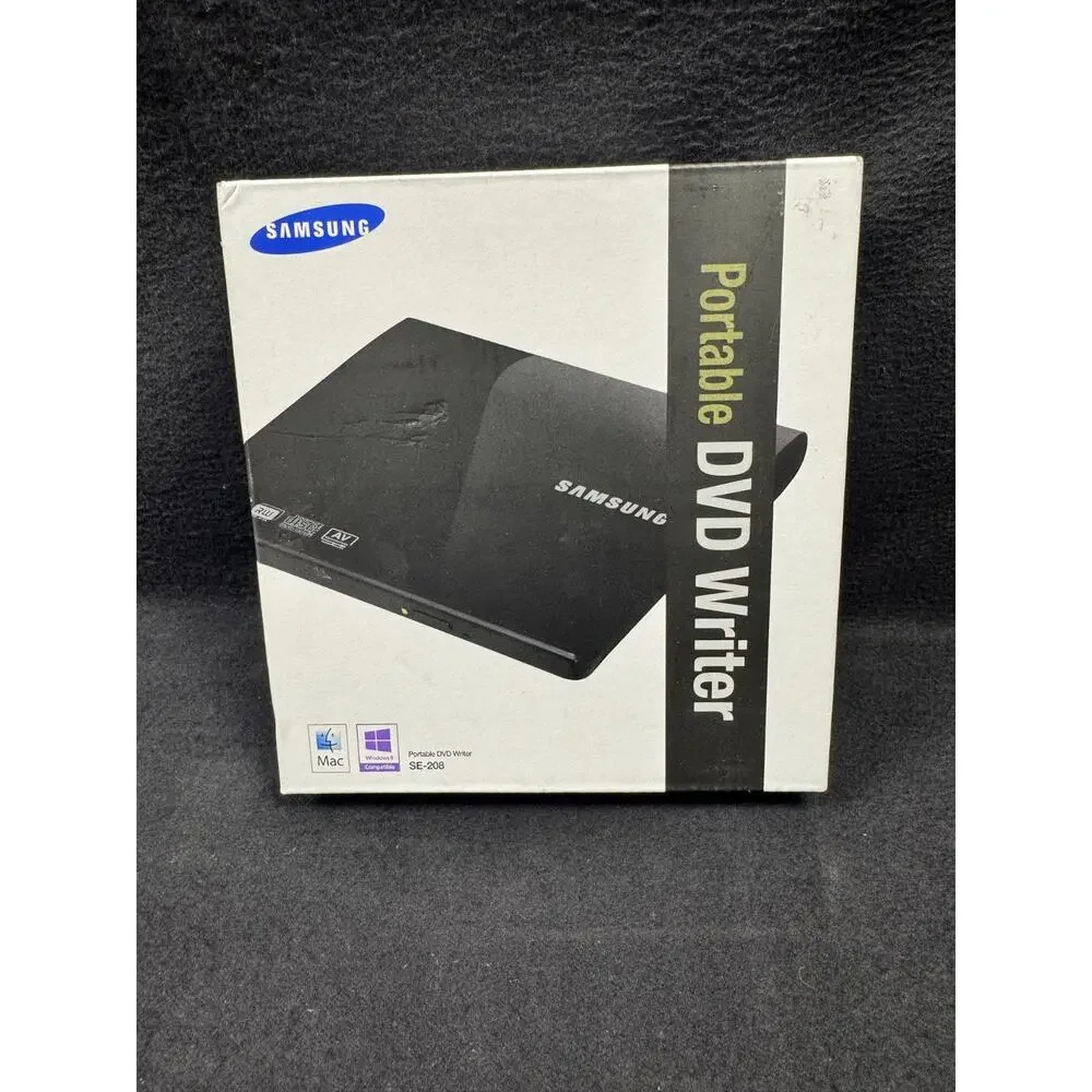 New Samsung USB Ultra Slim Portable External DVD Writer SE-208 - Sealed